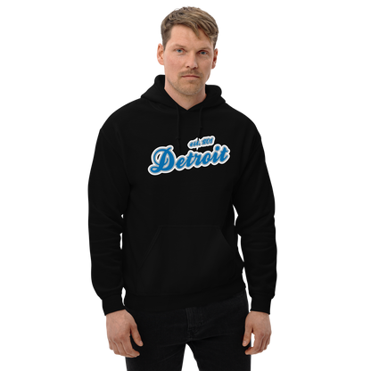 'Detroit EST. 1701' Hoodie (Azure Script Font) | Unisex Standard