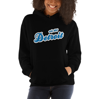 'Detroit EST. 1701' Hoodie (Azure Script Font) | Unisex Standard