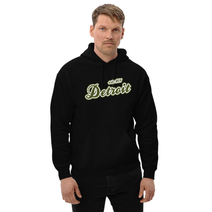 'Detroit EST. 1701' Hoodie (Army Green Script Font) | Unisex Standard