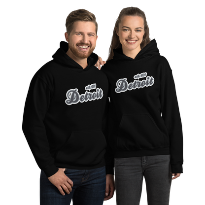 'Detroit EST. 1701' Hoodie (Iron Ore Grey Script Font) | Unisex Standard