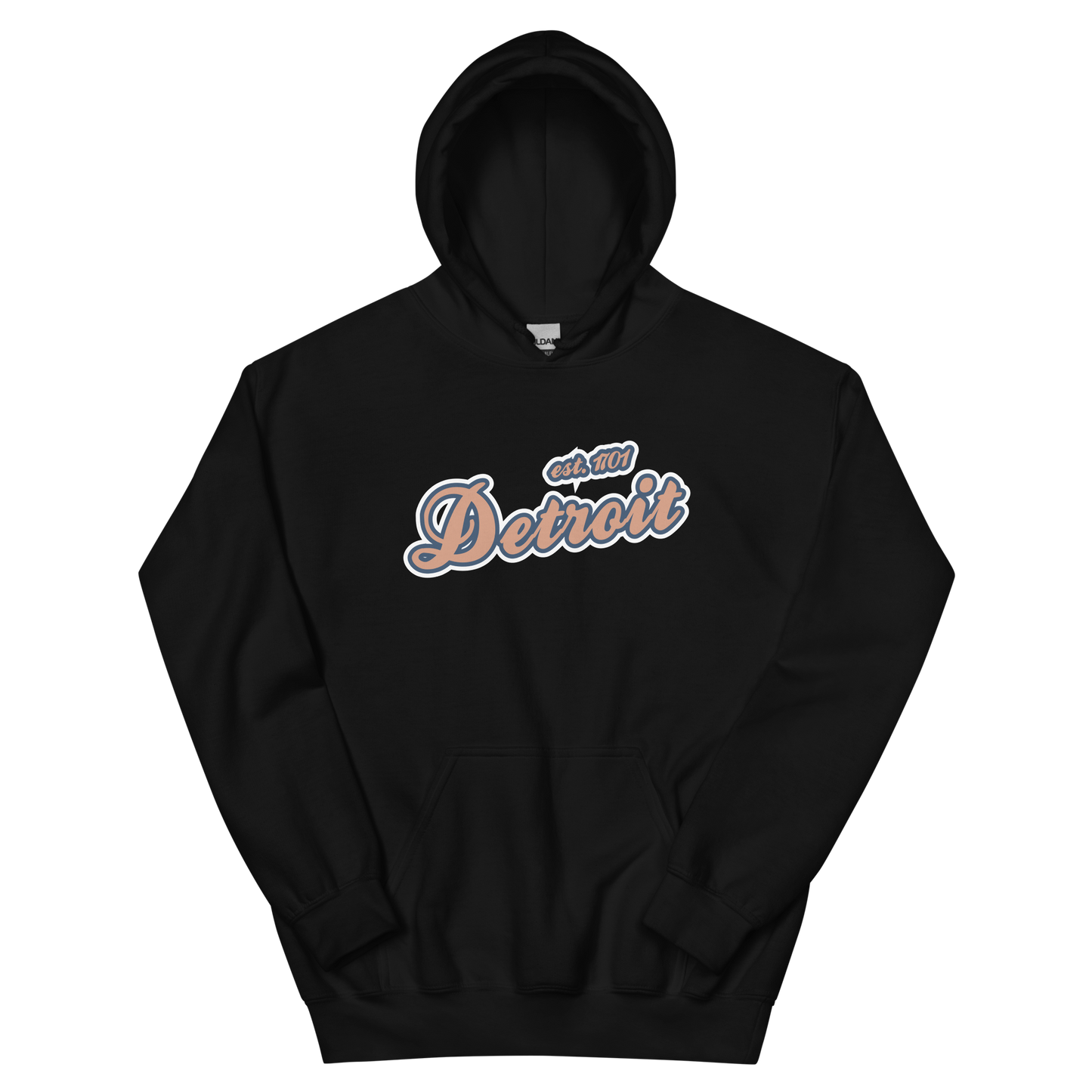 'Detroit EST. 1701' Hoodie (Copper Script Font) | Unisex Standard