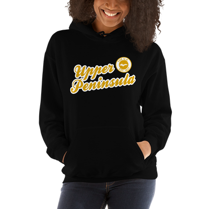 'Upper Peninsula EST. 1837' Hoodie (Gold Script Font) | Unisex Standard