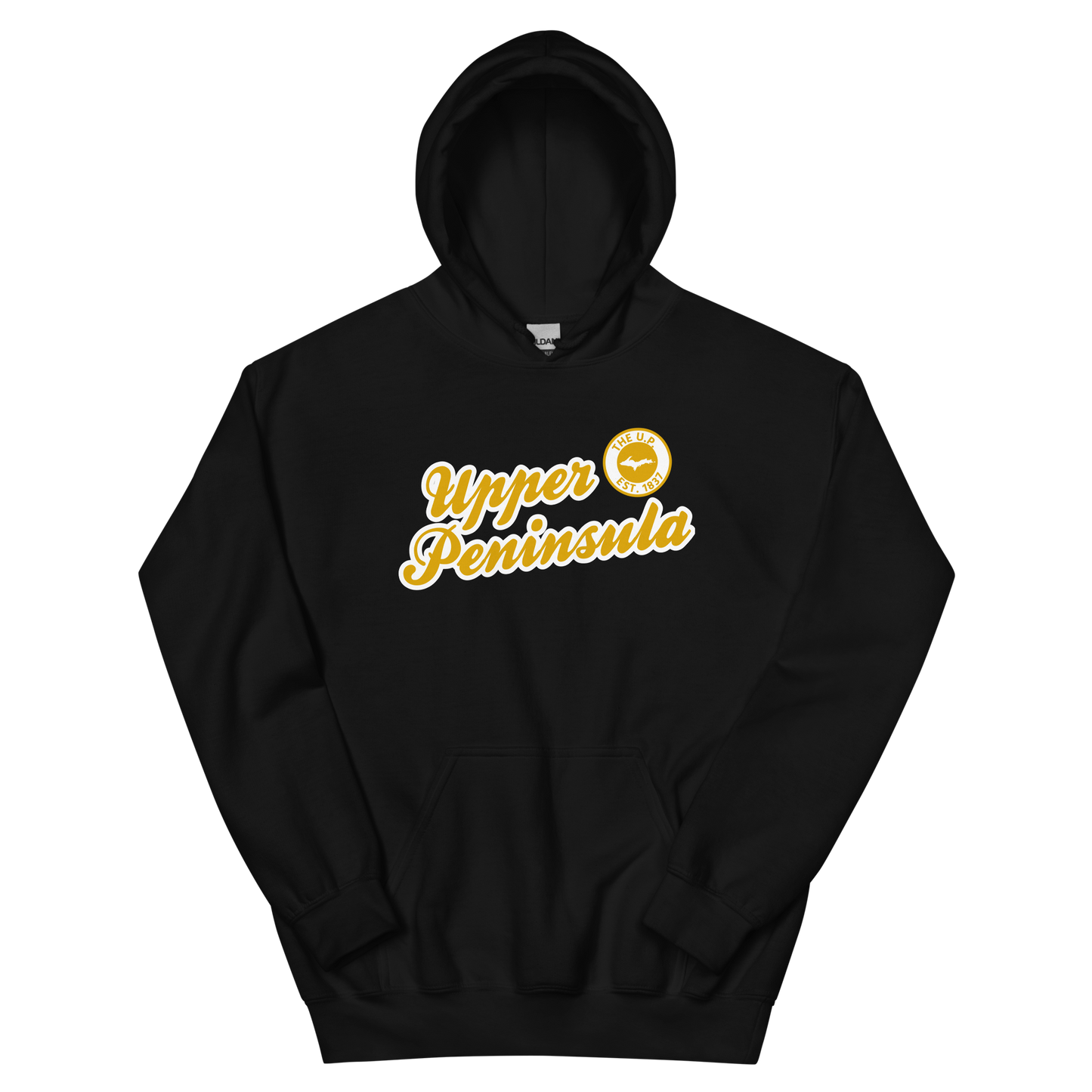 'Upper Peninsula EST. 1837' Hoodie (Gold Script Font) | Unisex Standard