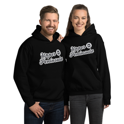 'Upper Peninsula EST. 1837' Hoodie (Iron Ore Grey Script Font) | Unisex Standard