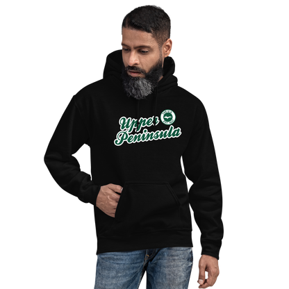 'Upper Peninsula EST. 1837' Hoodie (Superior Green Script Font) | Unisex Standard