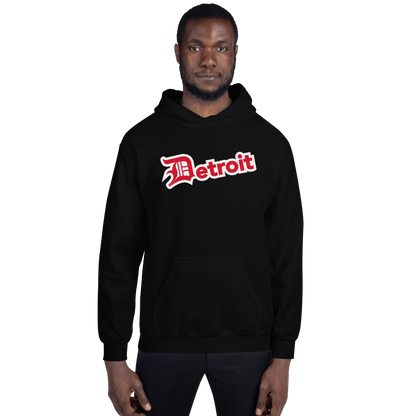 'Detroit' Hoodie (Aliform Red w/ Old English 'D') | Unisex Standard