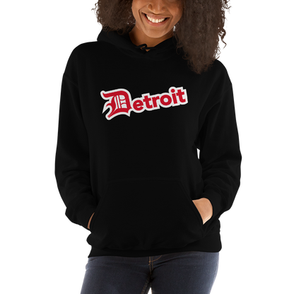 'Detroit' Hoodie (Aliform Red w/ Old English 'D') | Unisex Standard