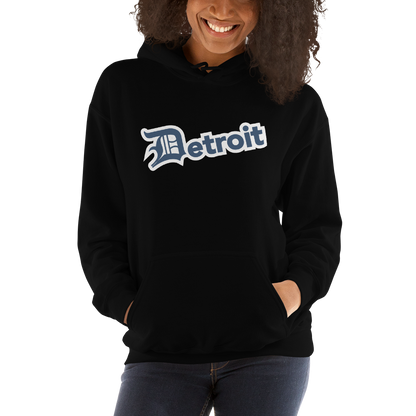 'Detroit' Hoodie (Navy w/ Old English 'D') | Unisex Standard