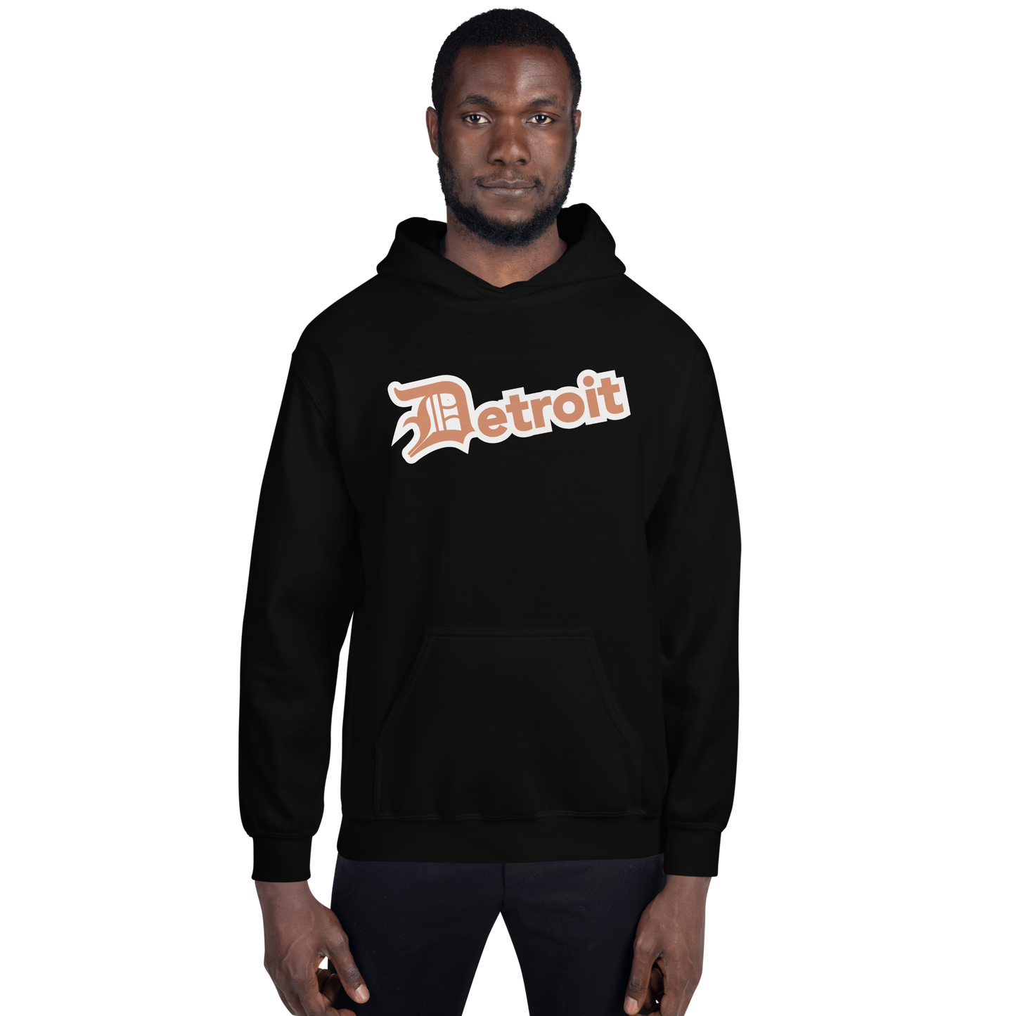 'Detroit' Hoodie (Copper w/ Old English 'D') | Unisex Standard