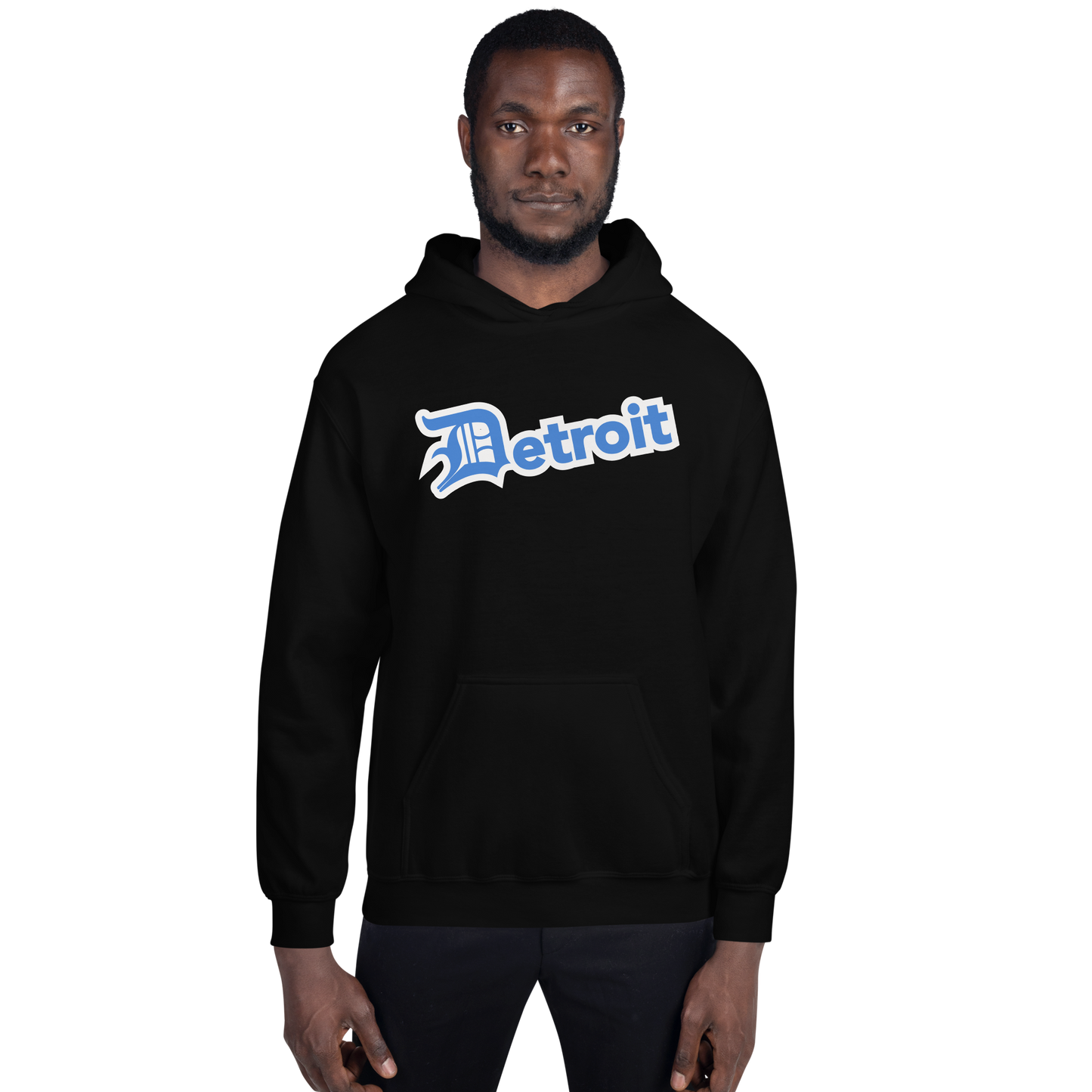 'Detroit' Hoodie (Azure w/ Old English 'D') | Unisex Standard