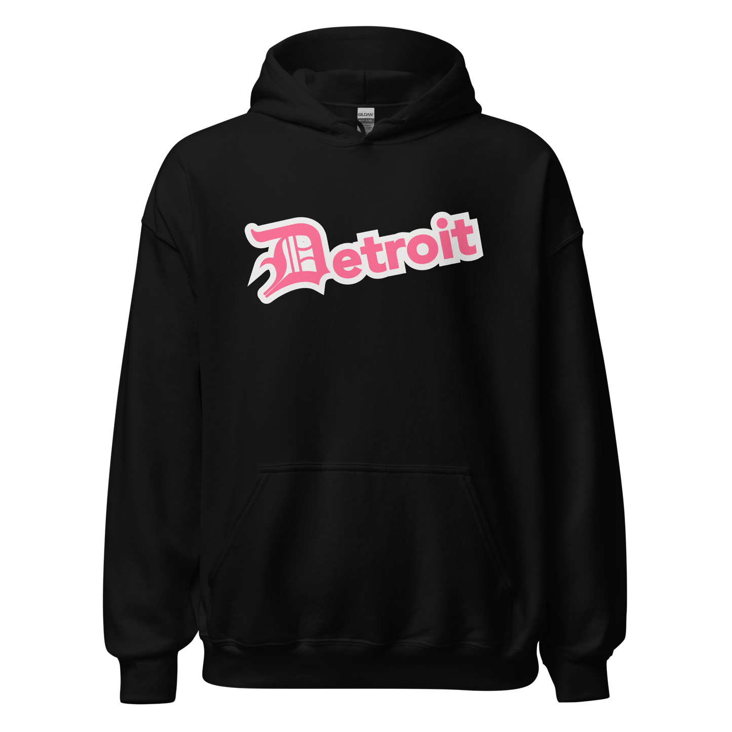 'Detroit' Hoodie (Rhodochrosite Pink w/ Old English 'D') | Unisex Standard