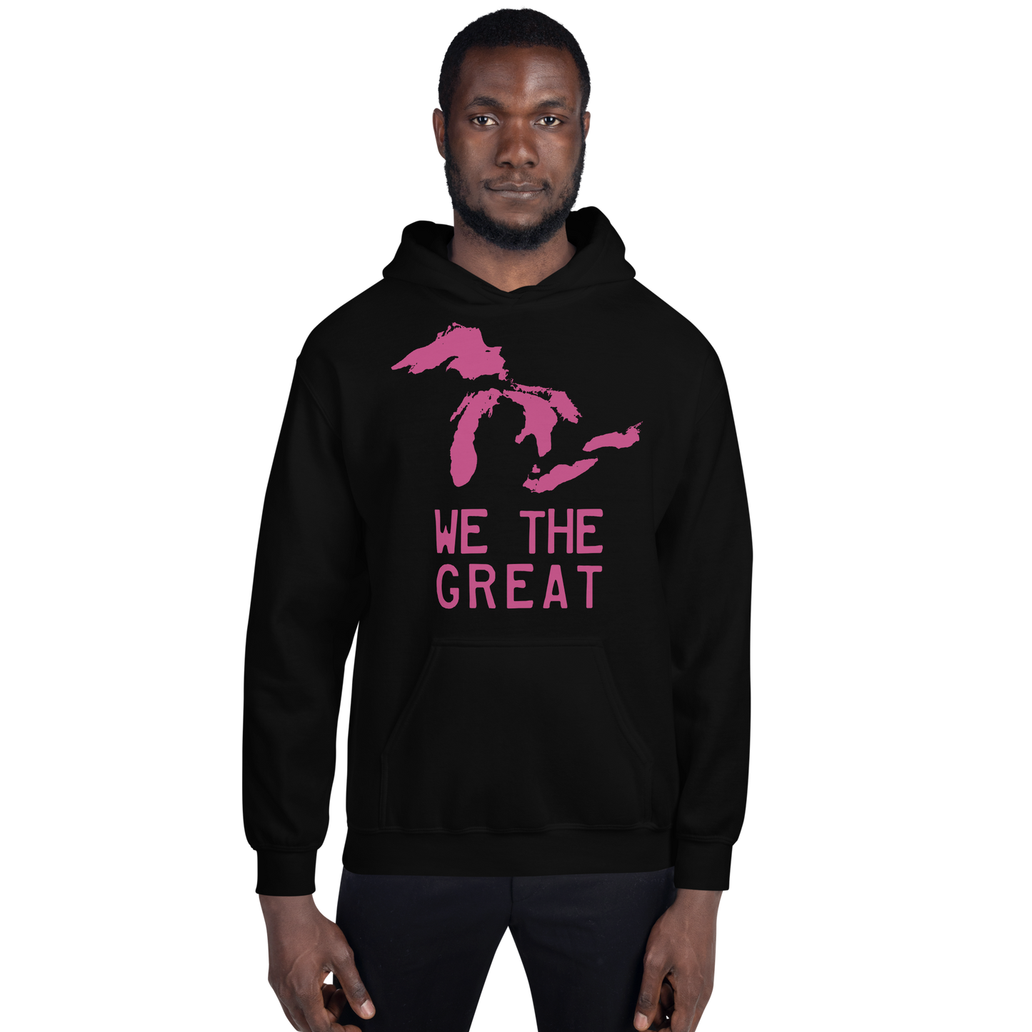 Great Lakes 'We the Great' Hoodie (Apple Blossom Pink) | Unisex Standard