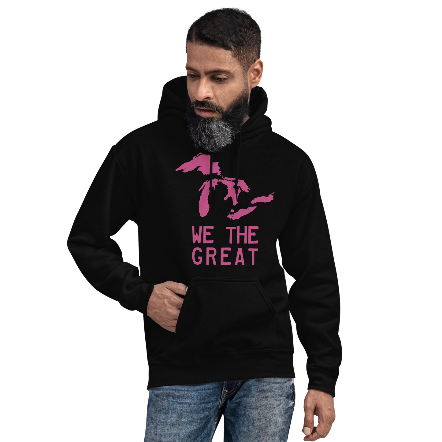 Great Lakes 'We the Great' Hoodie (Apple Blossom Pink) | Unisex Standard