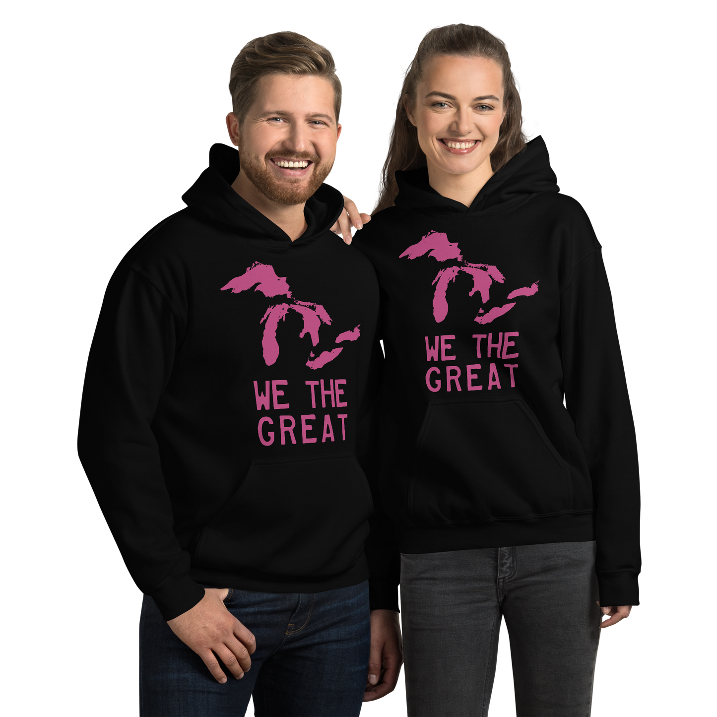 Great Lakes 'We the Great' Hoodie (Apple Blossom Pink) | Unisex Standard