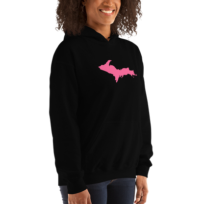 Michigan Upper Peninsula Hoodie (w/ Pink UP Outline) | Unisex Standard