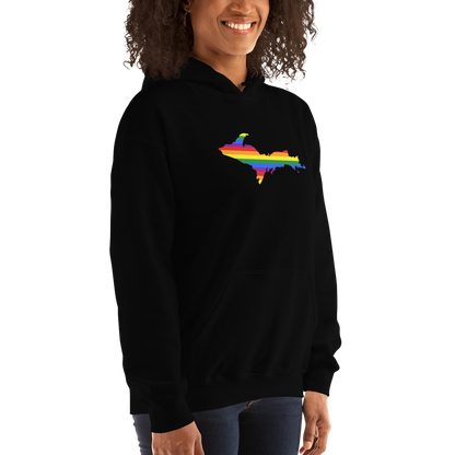 Michigan Upper Peninsula Hoodie (w/ UP Pride Flag Outline) | Unisex Standard