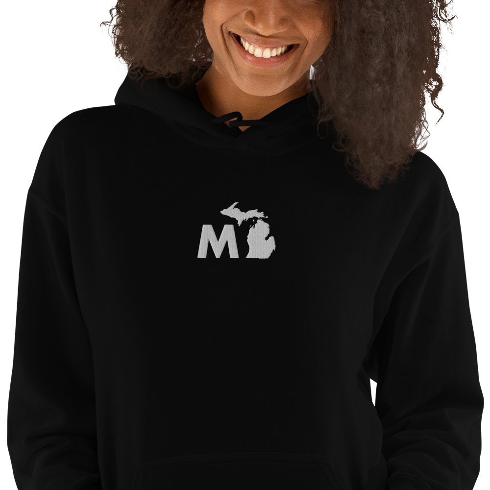 Michigan 'MI' Hoodie (Geometric Sans Font) | Unisex Standard - Emb.