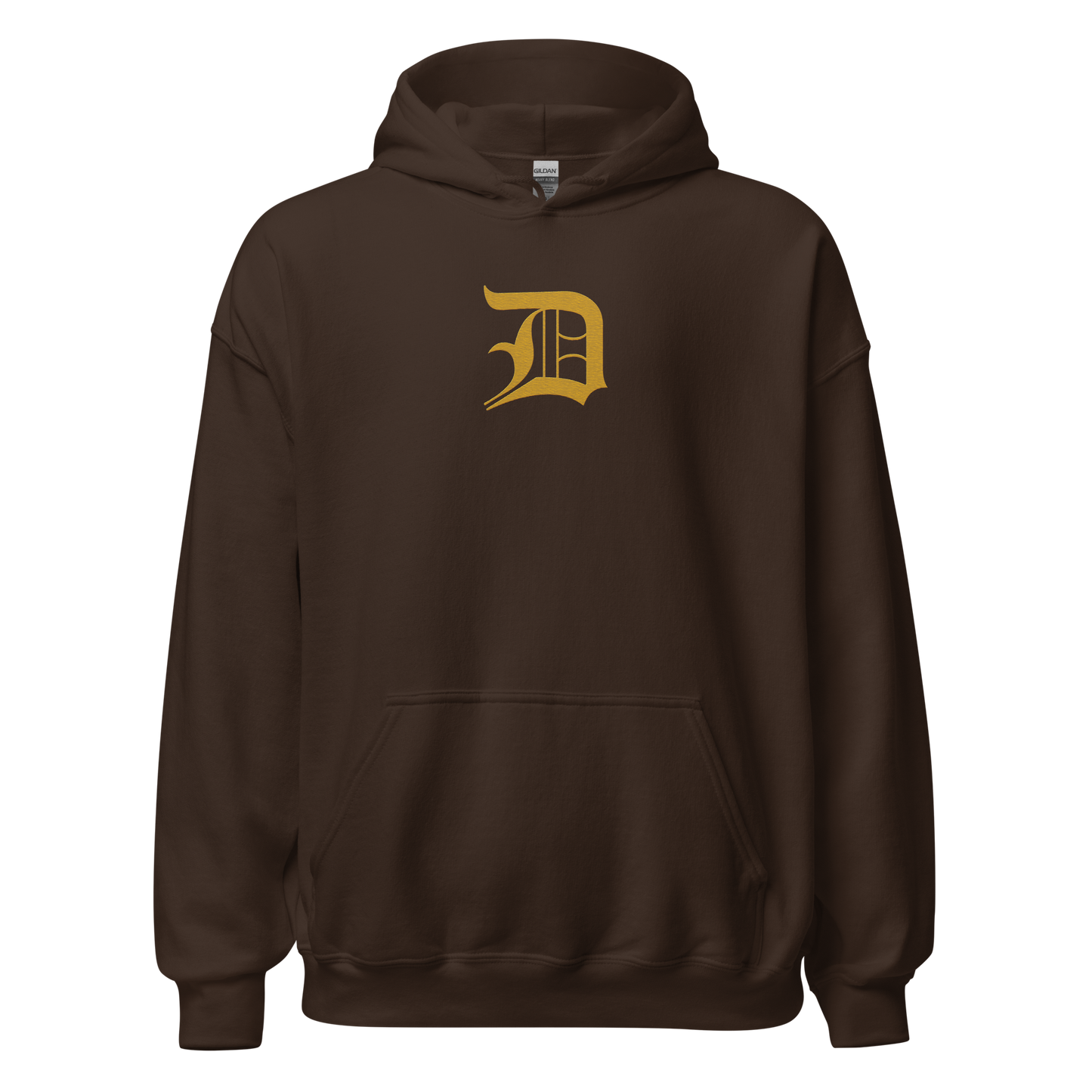 Detroit 'Old English D' Hoodie (Gold) | Unisex Standard - Emb.