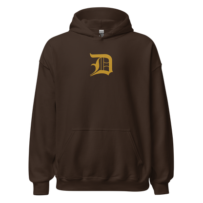 Detroit 'Old English D' Hoodie (Gold) | Unisex Standard - Emb.