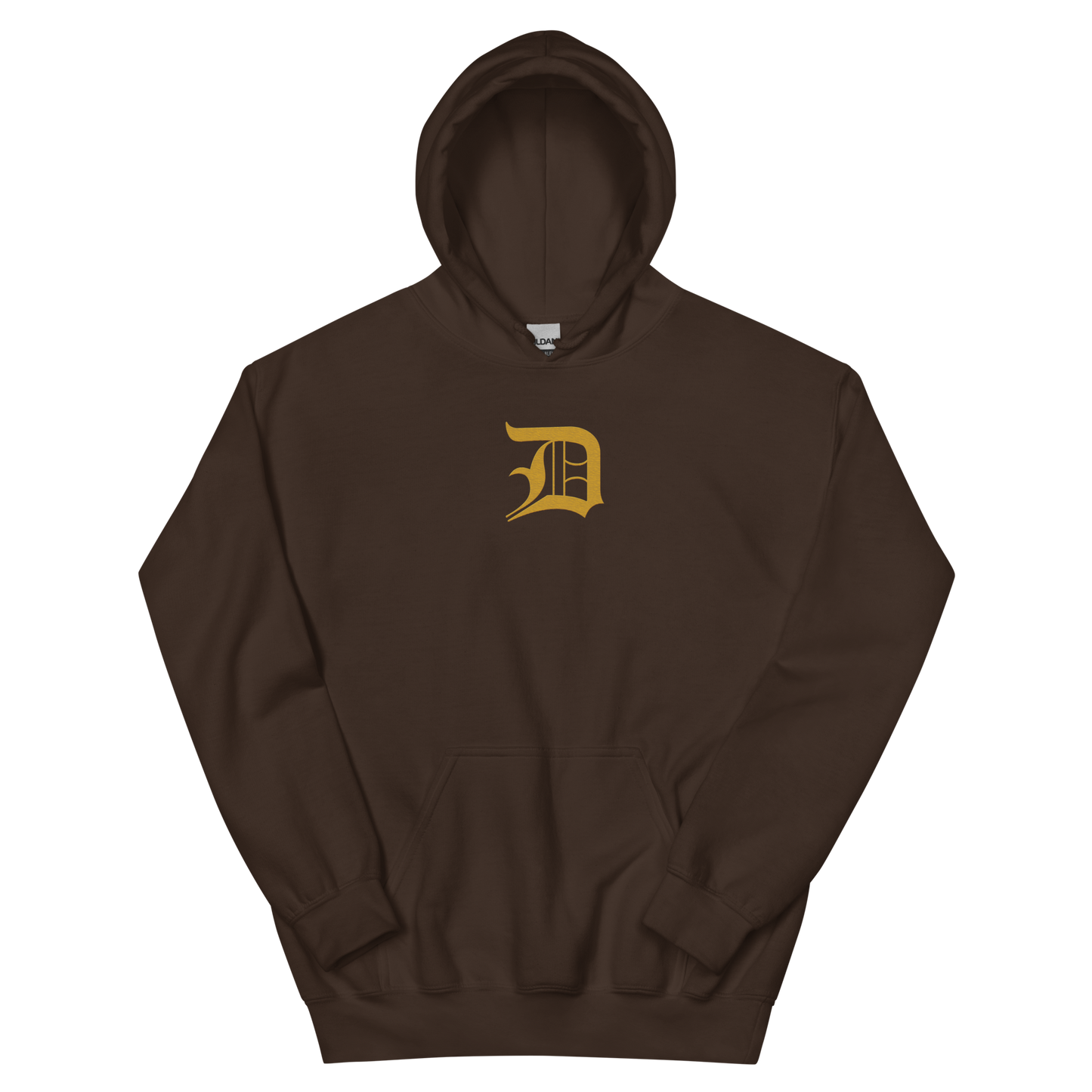 Detroit 'Old English D' Hoodie (Gold) | Unisex Standard - Emb.