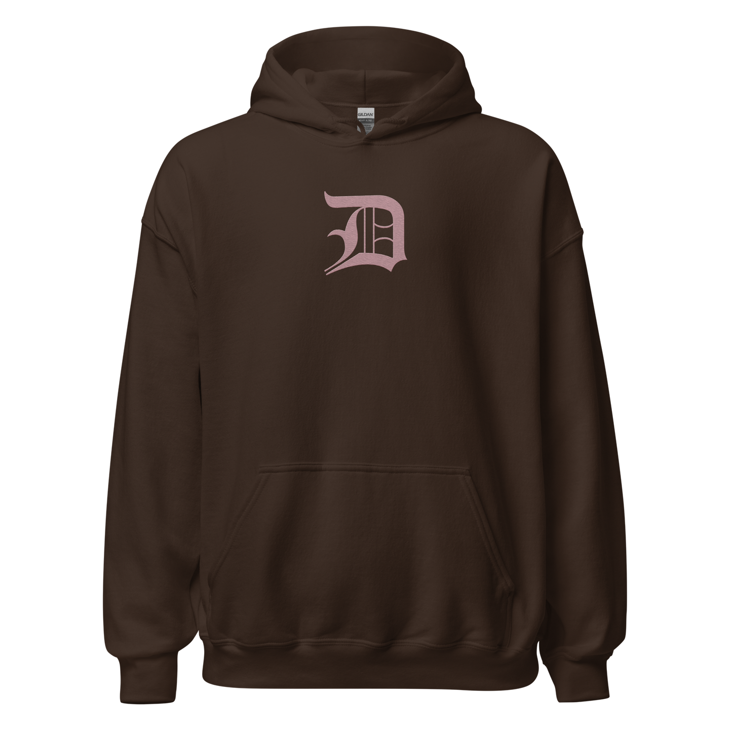 Detroit 'Old English D' Hoodie (Cherry Blossom Pink) | Unisex Standard - Emb.