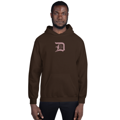 Detroit 'Old English D' Hoodie (Cherry Blossom Pink) | Unisex Standard - Emb.