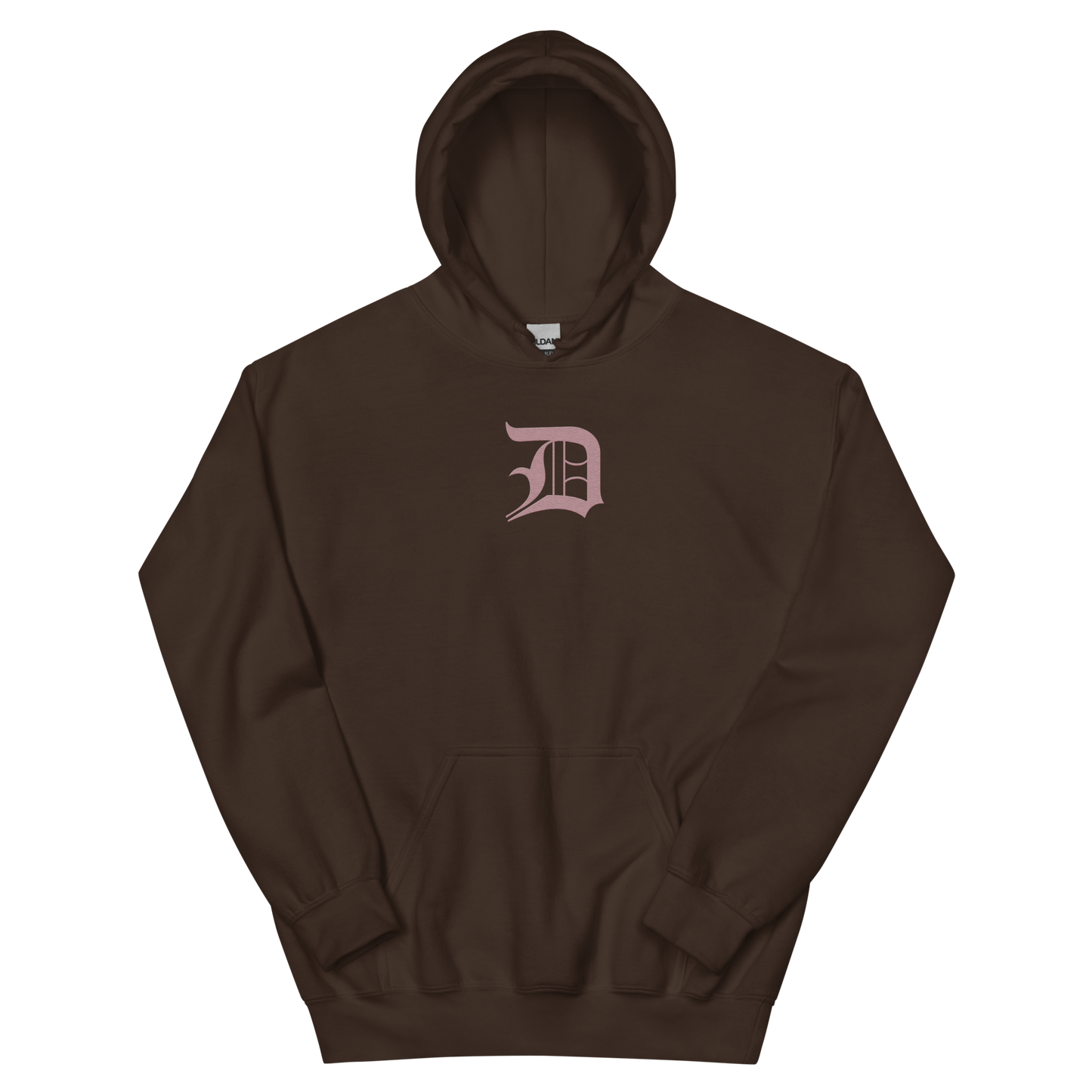 Detroit 'Old English D' Hoodie (Cherry Blossom Pink) | Unisex Standard - Emb.