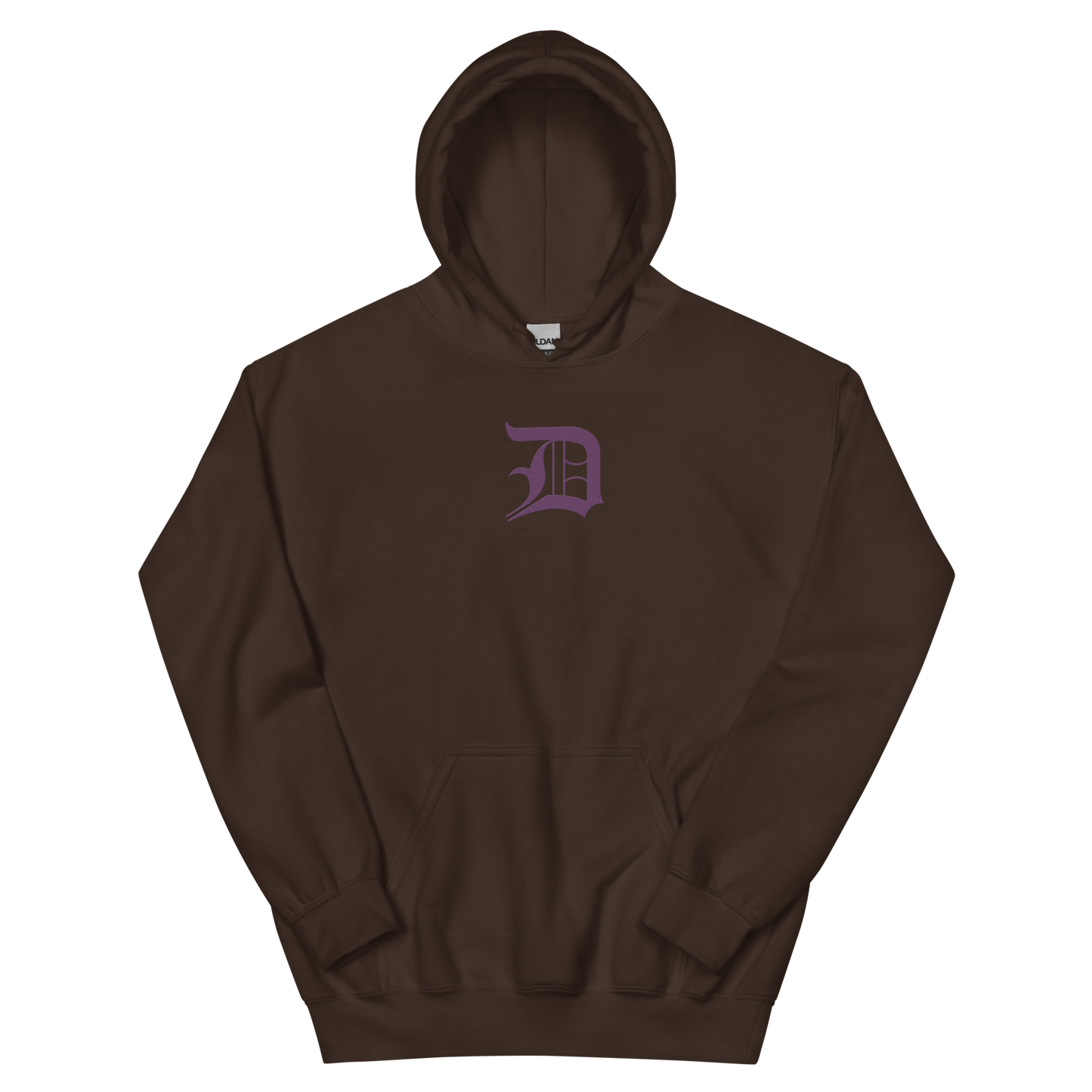 Detroit 'Old English D' Hoodie (Plum) | Unisex Standard - Emb.