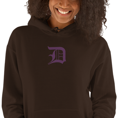 Detroit 'Old English D' Hoodie (Plum) | Unisex Standard - Emb.