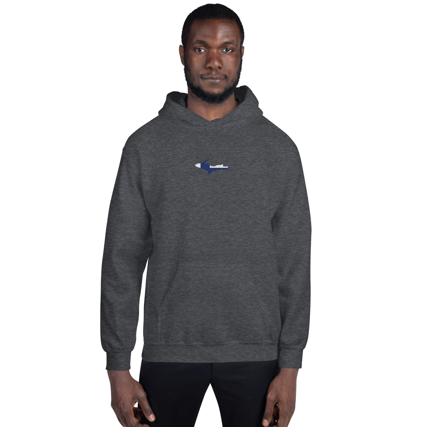 Michigan Upper Peninsula Hoodie (w/ Embroidered UP Finland Flag Outline) | Unisex Standard