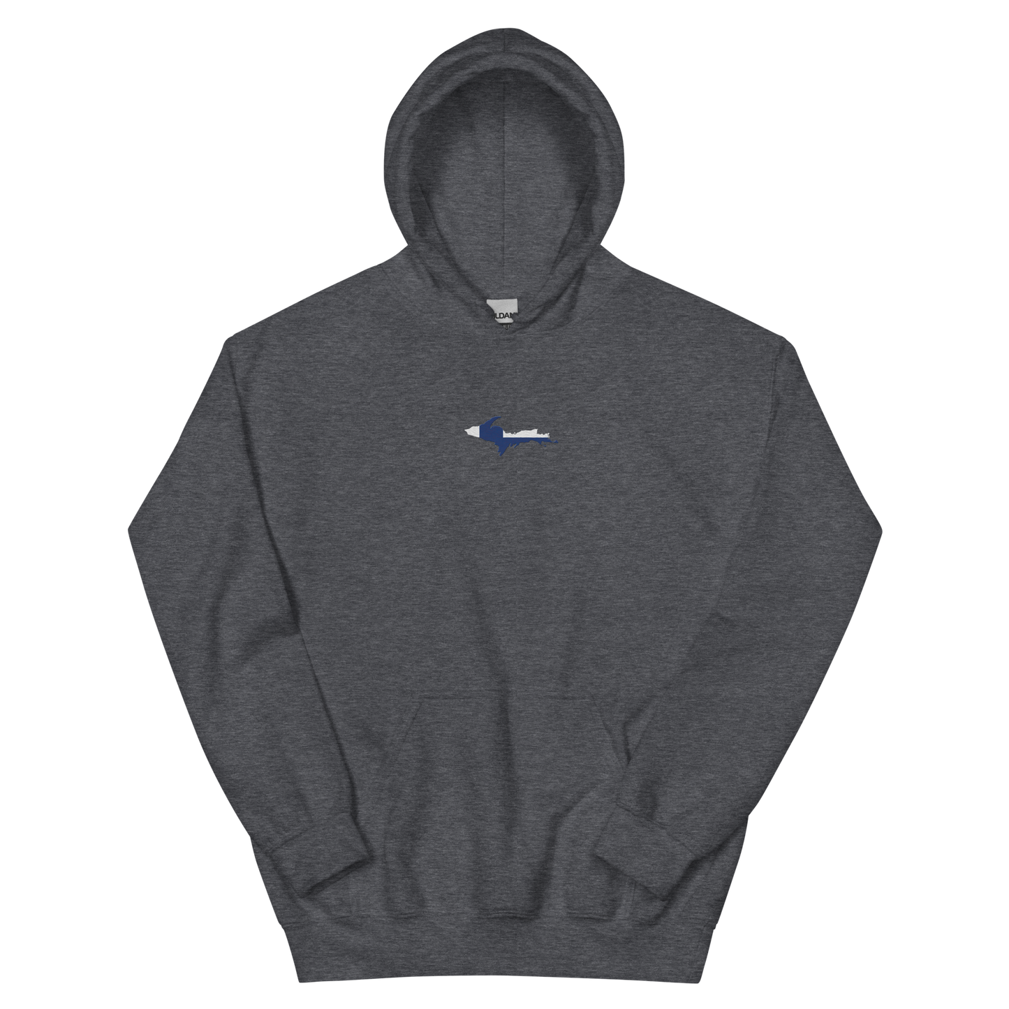 Michigan Upper Peninsula Hoodie (w/ Embroidered UP Finland Flag Outline) | Unisex Standard