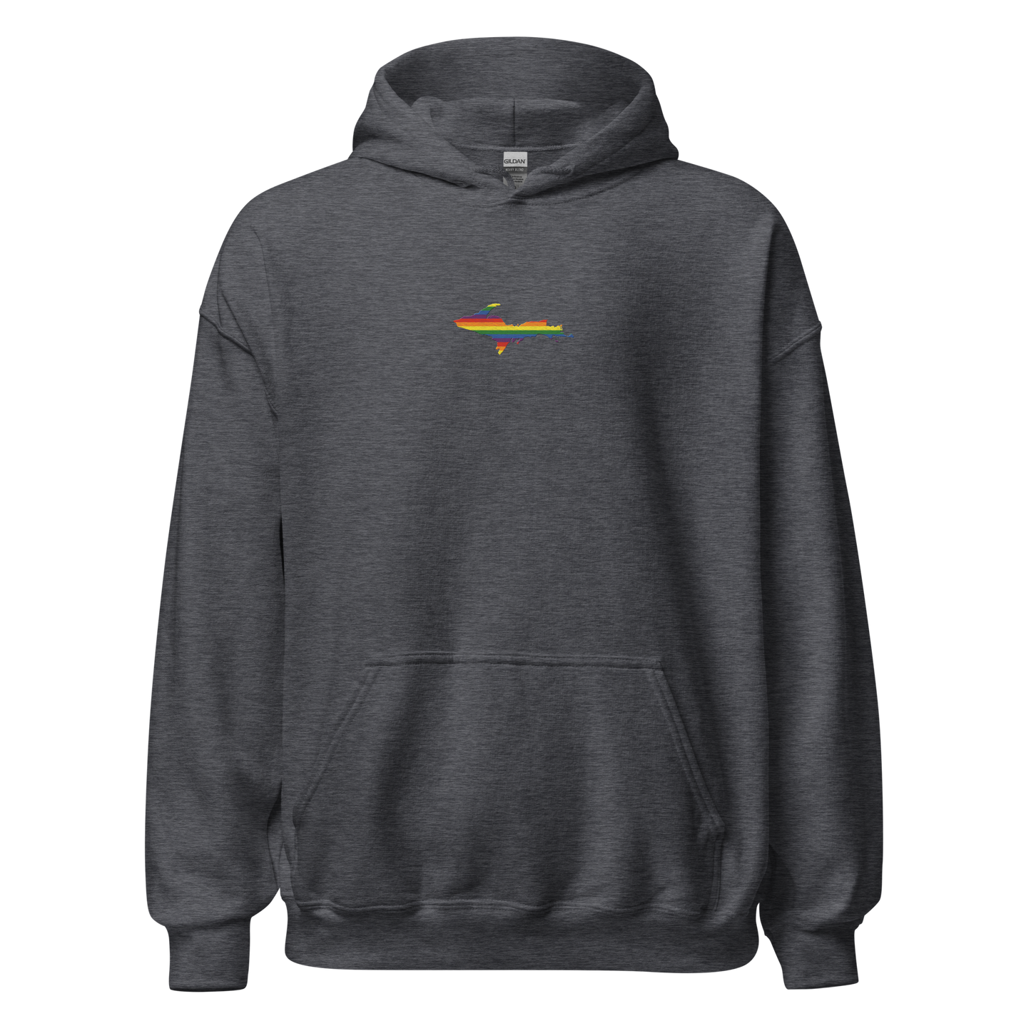 Michigan Upper Peninsula Hoodie (w/ Embroidered UP Pride Flag Outline) | Unisex Standard