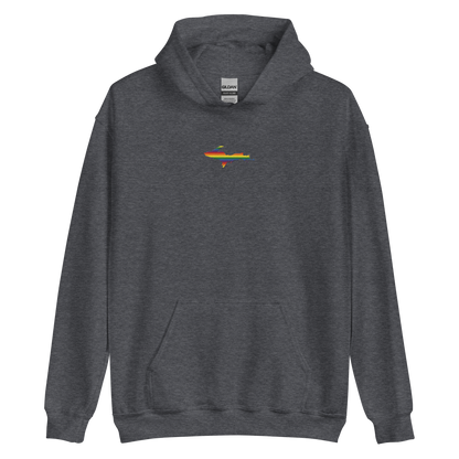 Michigan Upper Peninsula Hoodie (w/ Embroidered UP Pride Flag Outline) | Unisex Standard