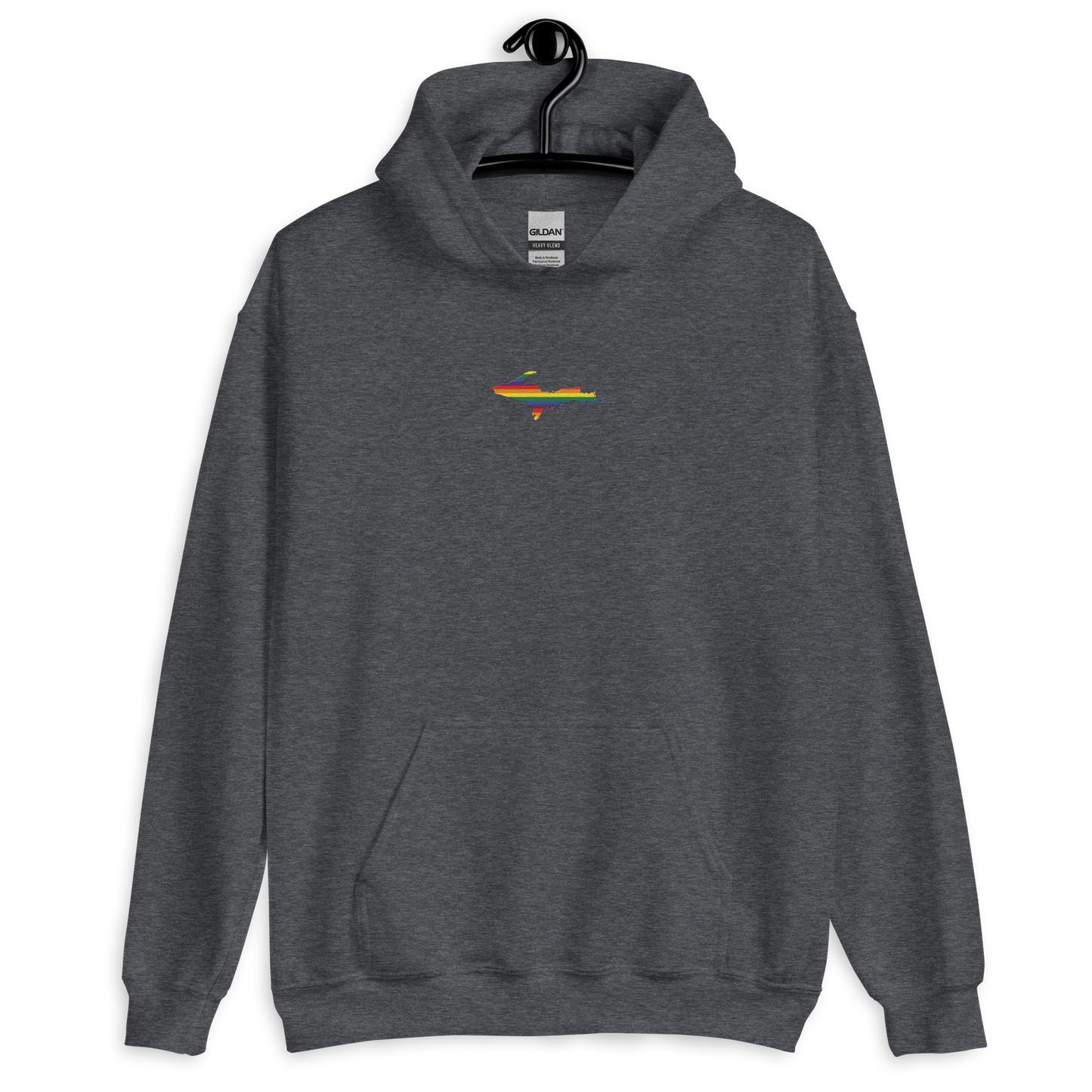 Michigan Upper Peninsula Hoodie (w/ Embroidered UP Pride Flag Outline) | Unisex Standard