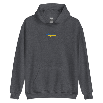 Michigan Upper Peninsula Hoodie (w/ Embroidered UP Ukraine Flag Outline) | Unisex Standard