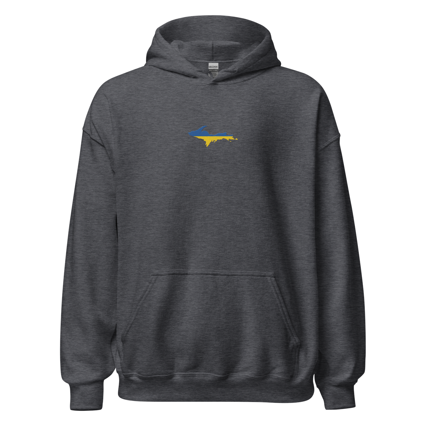 Michigan Upper Peninsula Hoodie (w/ Embroidered UP Ukraine Flag Outline) | Unisex Standard