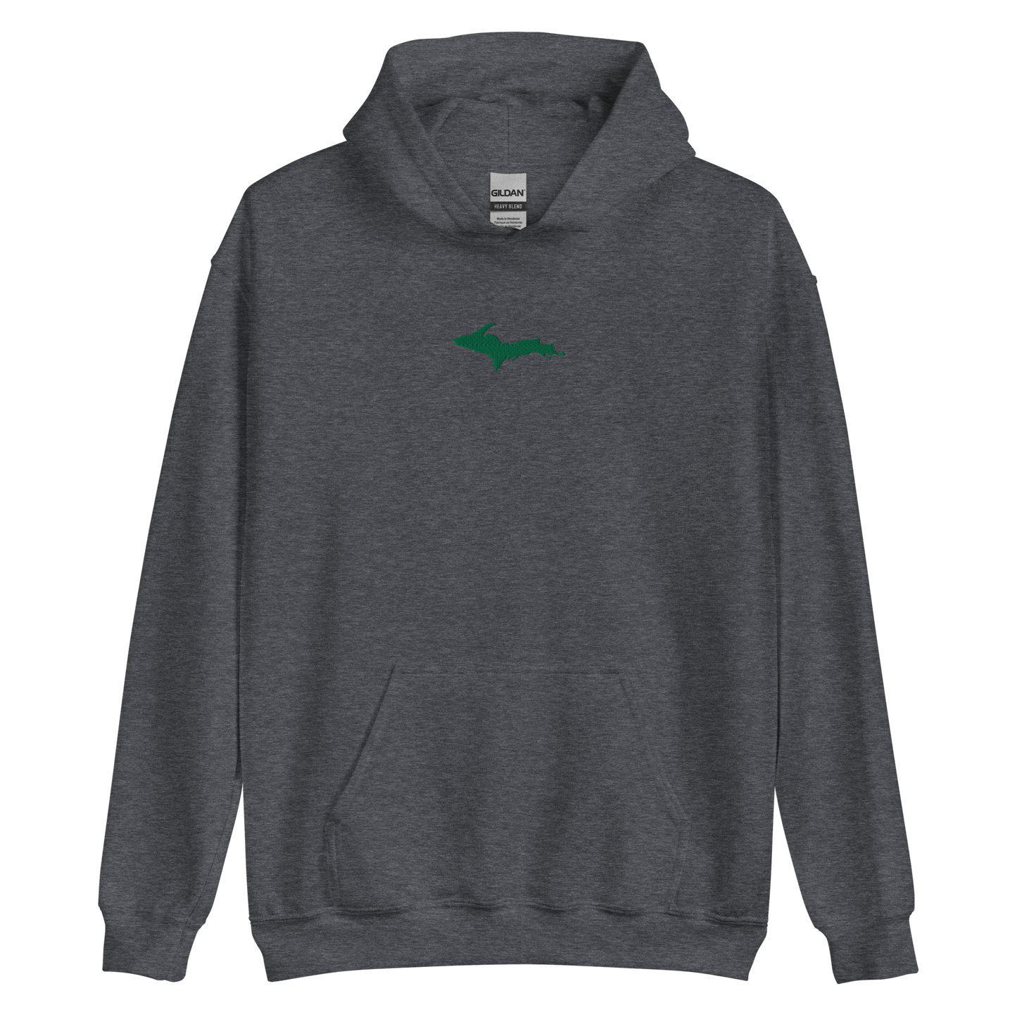 Michigan Upper Peninsula Hoodie (w/ Embroidered Green UP Outline) | Unisex Standard