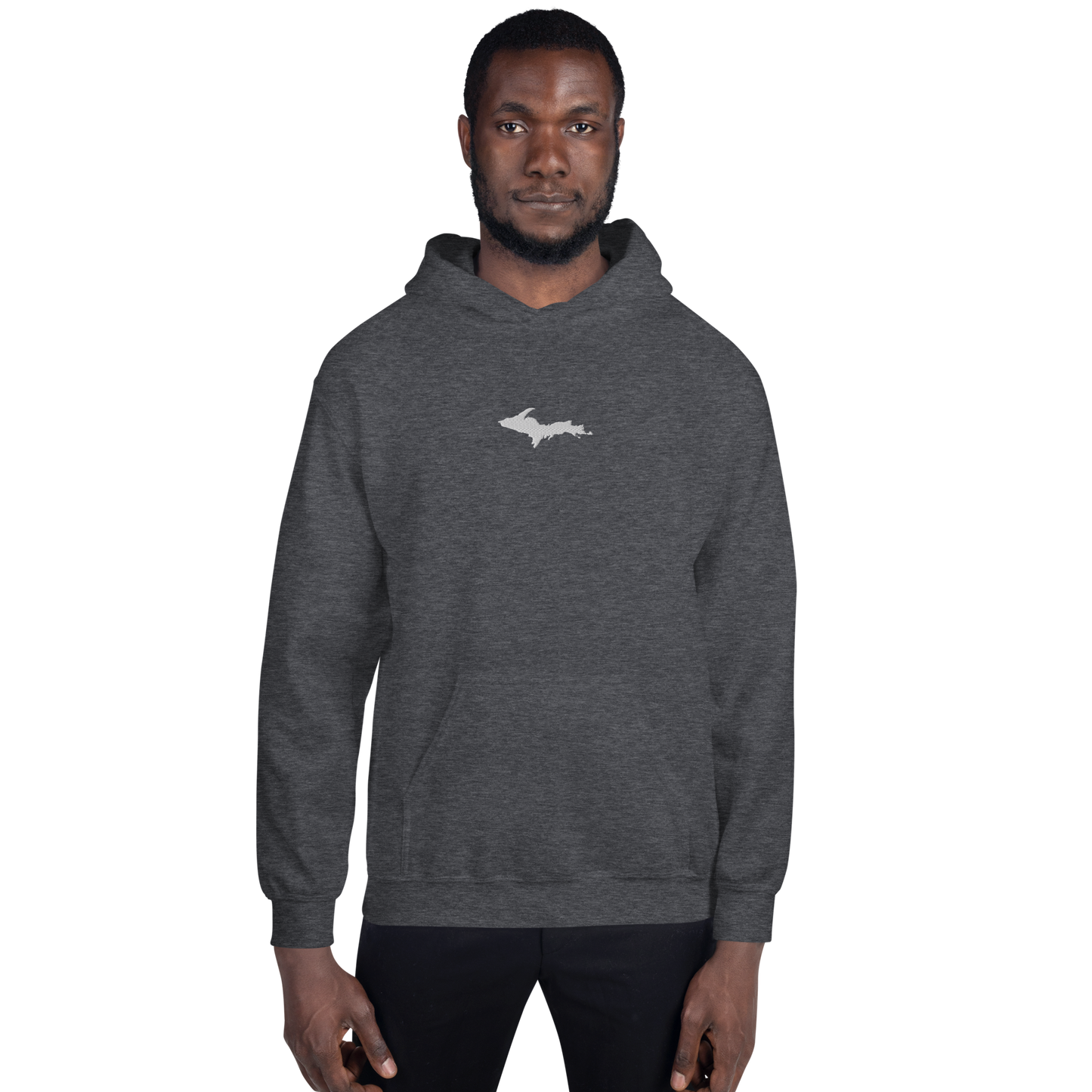 Michigan Upper Peninsula Hoodie (w/ Embroidered UP Outline) | Unisex Standard