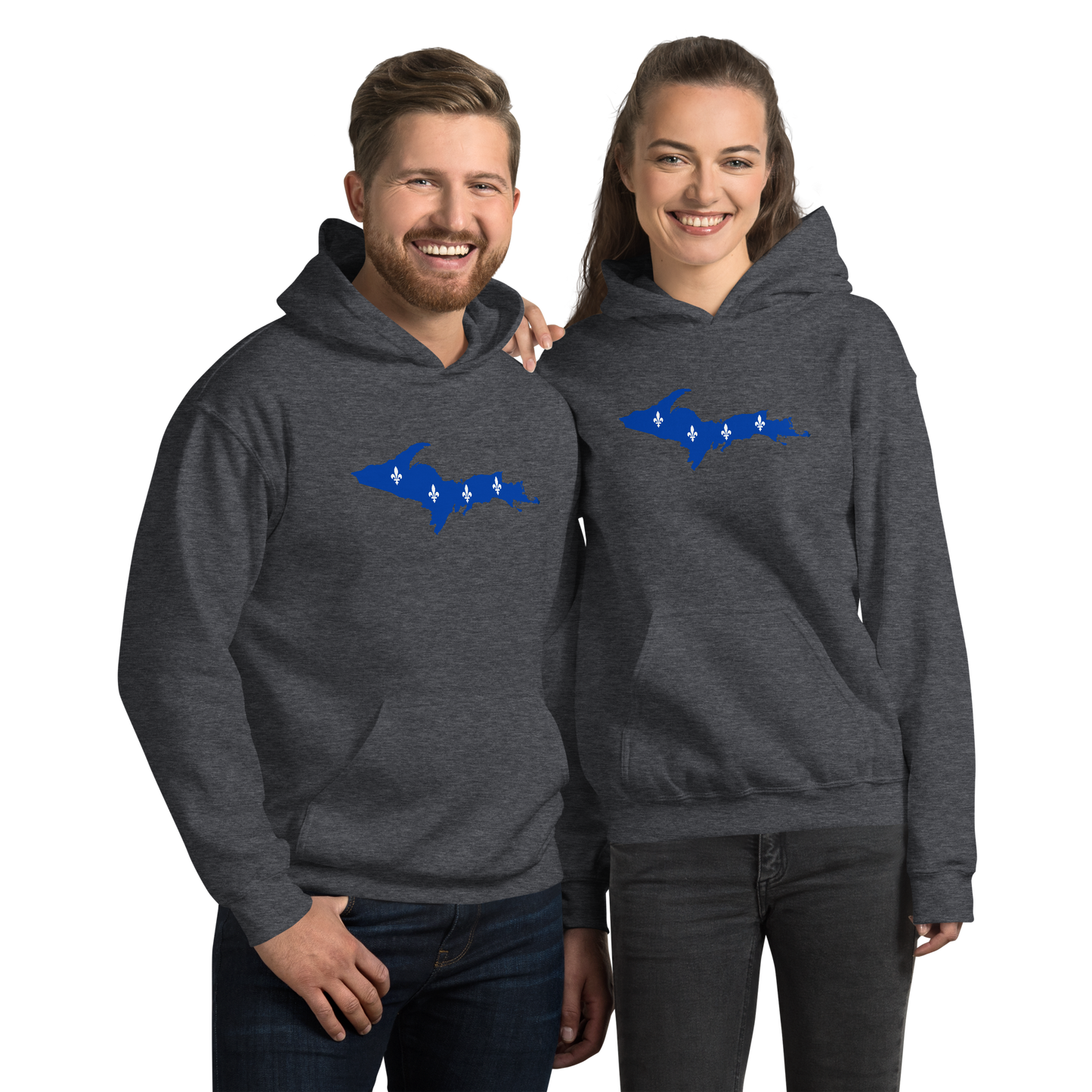 Michigan Upper Peninsula Hoodie (w/ UP Quebec Flag Outline) | Unisex Standard