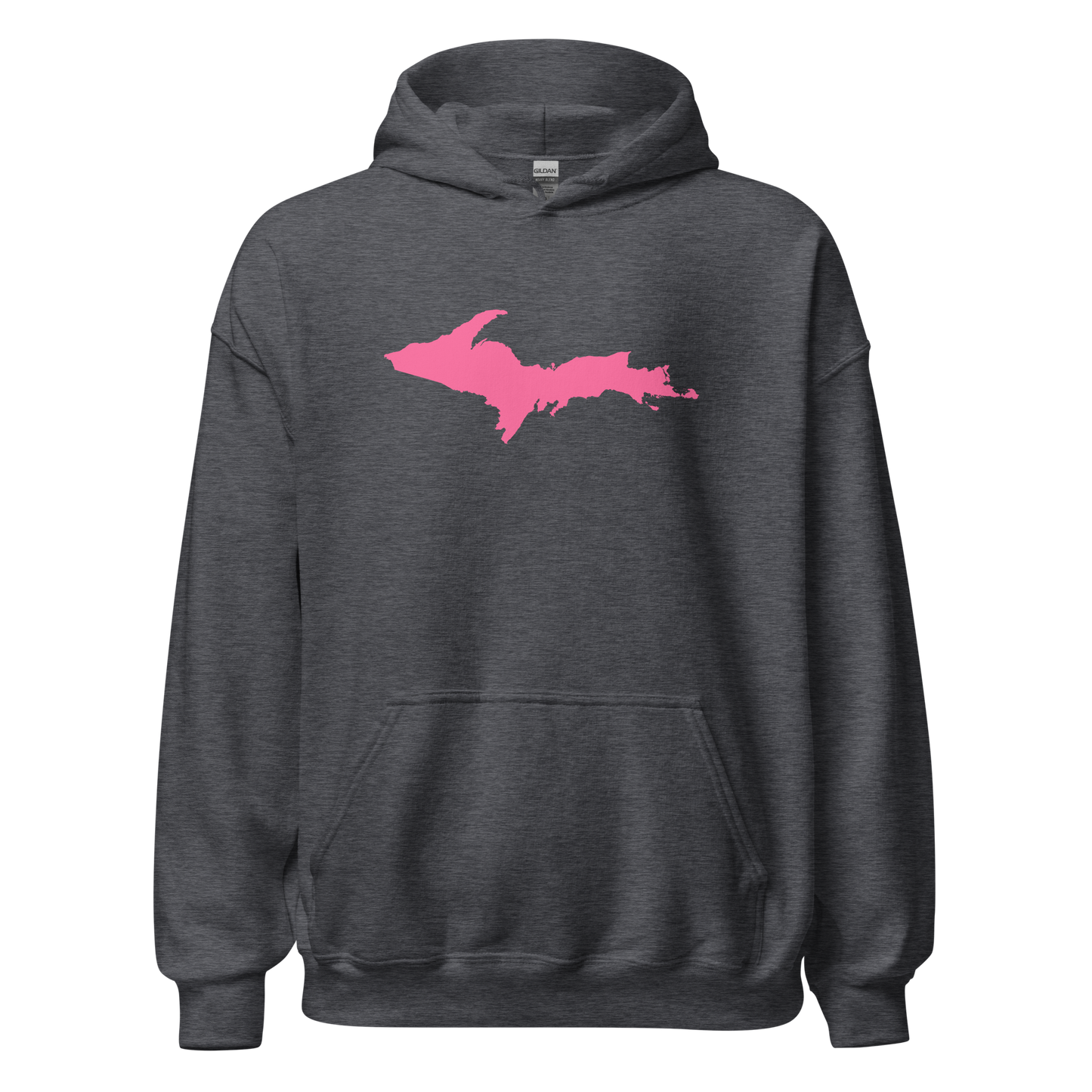 Michigan Upper Peninsula Hoodie (w/ Pink UP Outline) | Unisex Standard