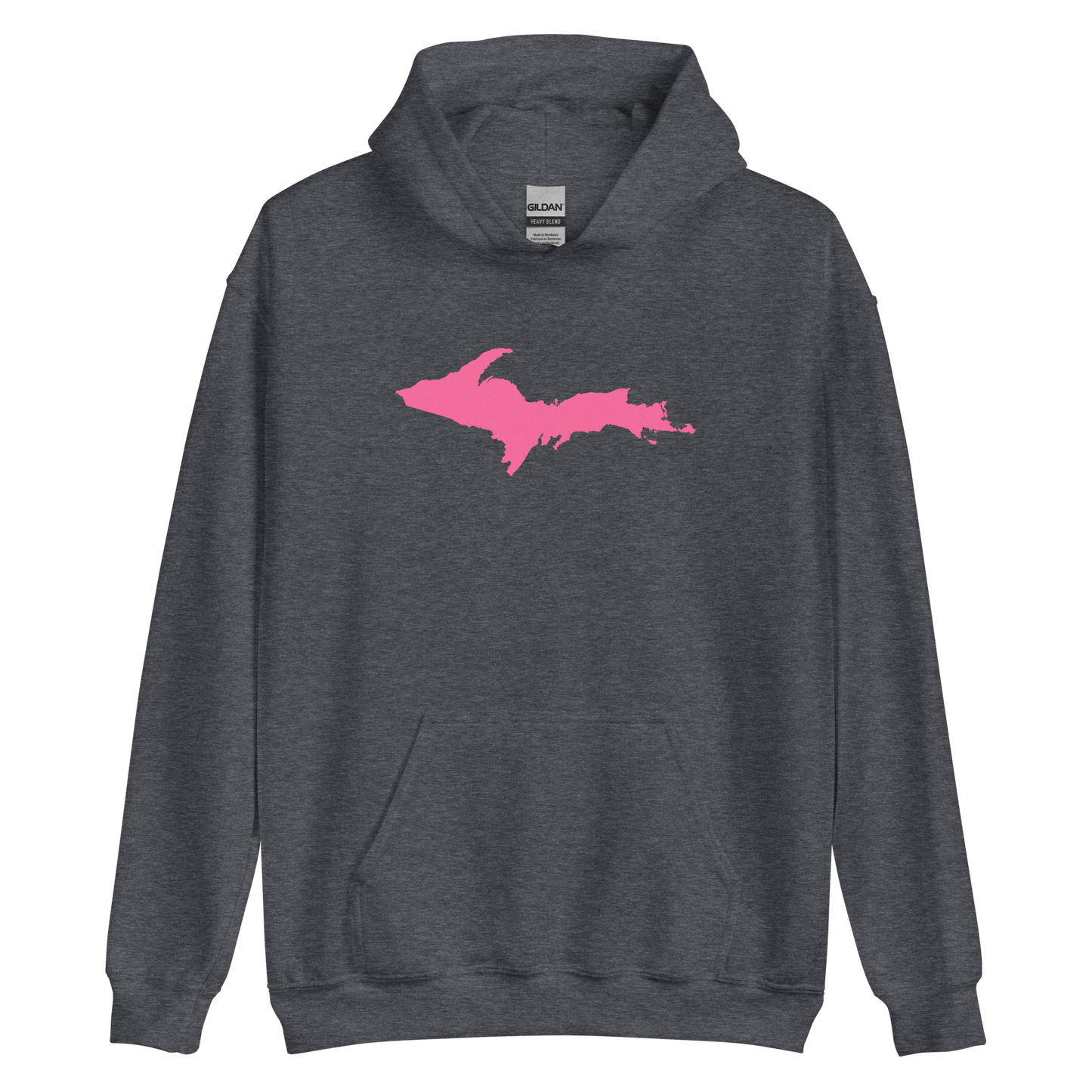 Michigan Upper Peninsula Hoodie (w/ Pink UP Outline) | Unisex Standard