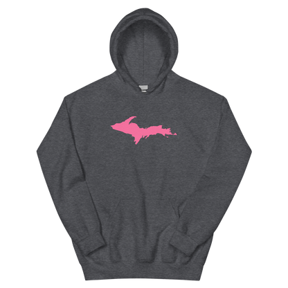 Michigan Upper Peninsula Hoodie (w/ Pink UP Outline) | Unisex Standard