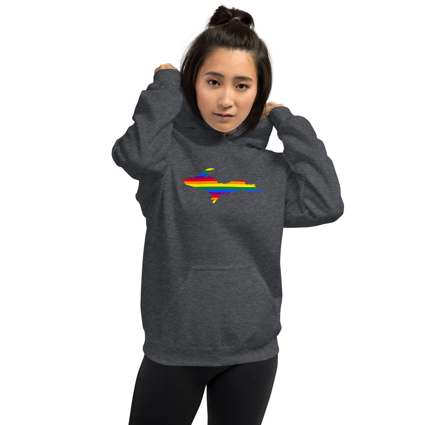 Michigan Upper Peninsula Hoodie (w/ UP Pride Flag Outline) | Unisex Standard