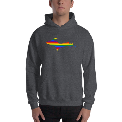 Michigan Upper Peninsula Hoodie (w/ UP Pride Flag Outline) | Unisex Standard