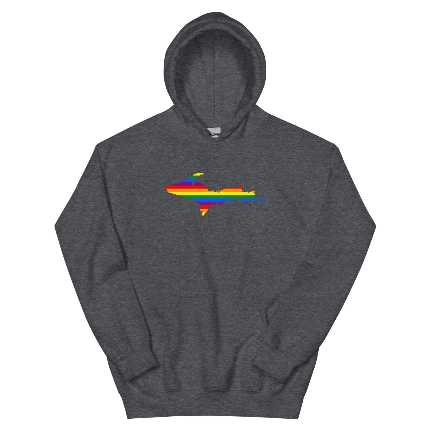 Michigan Upper Peninsula Hoodie (w/ UP Pride Flag Outline) | Unisex Standard