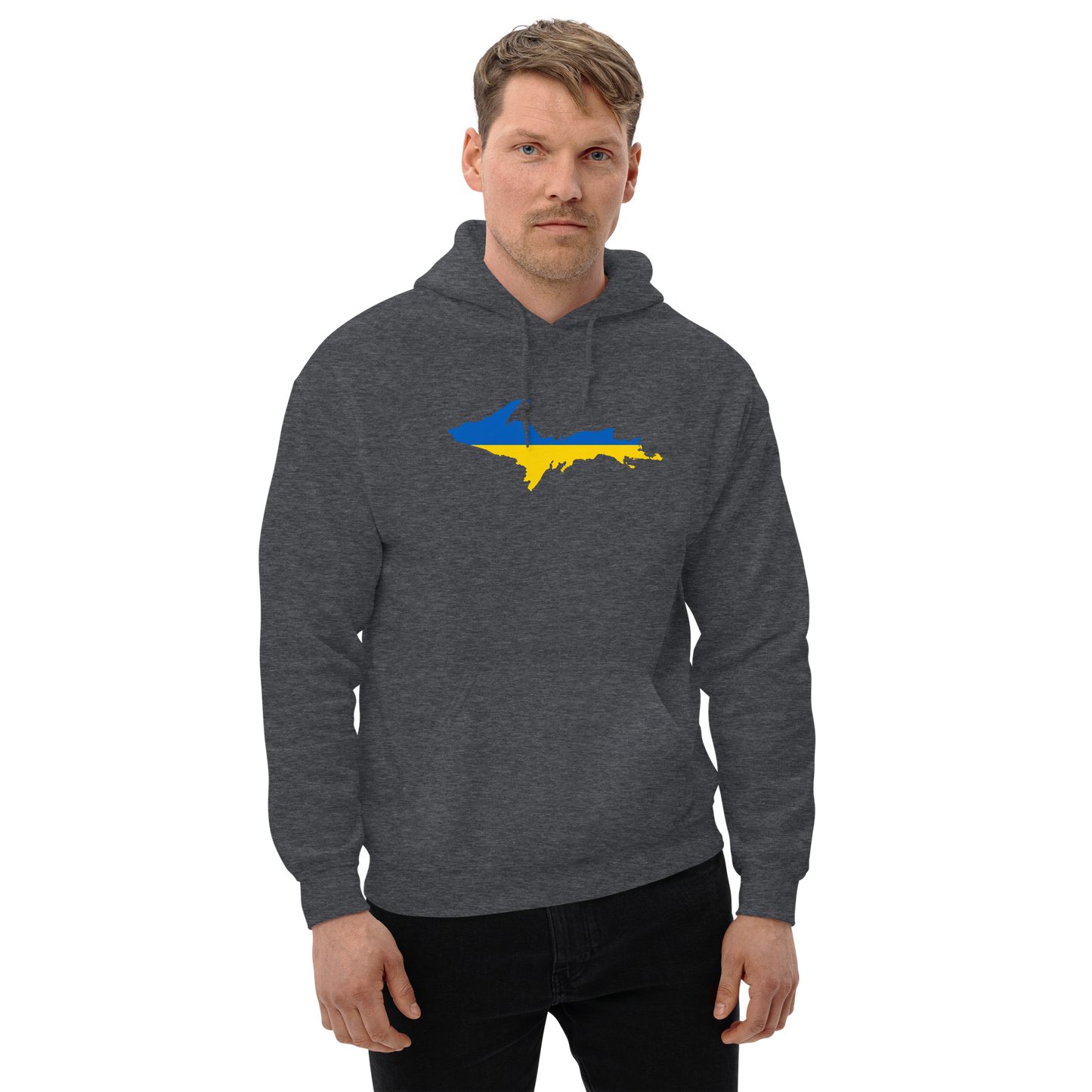 Michigan Upper Peninsula Hoodie (w/ UP Ukraine Outline) | Unisex Standard