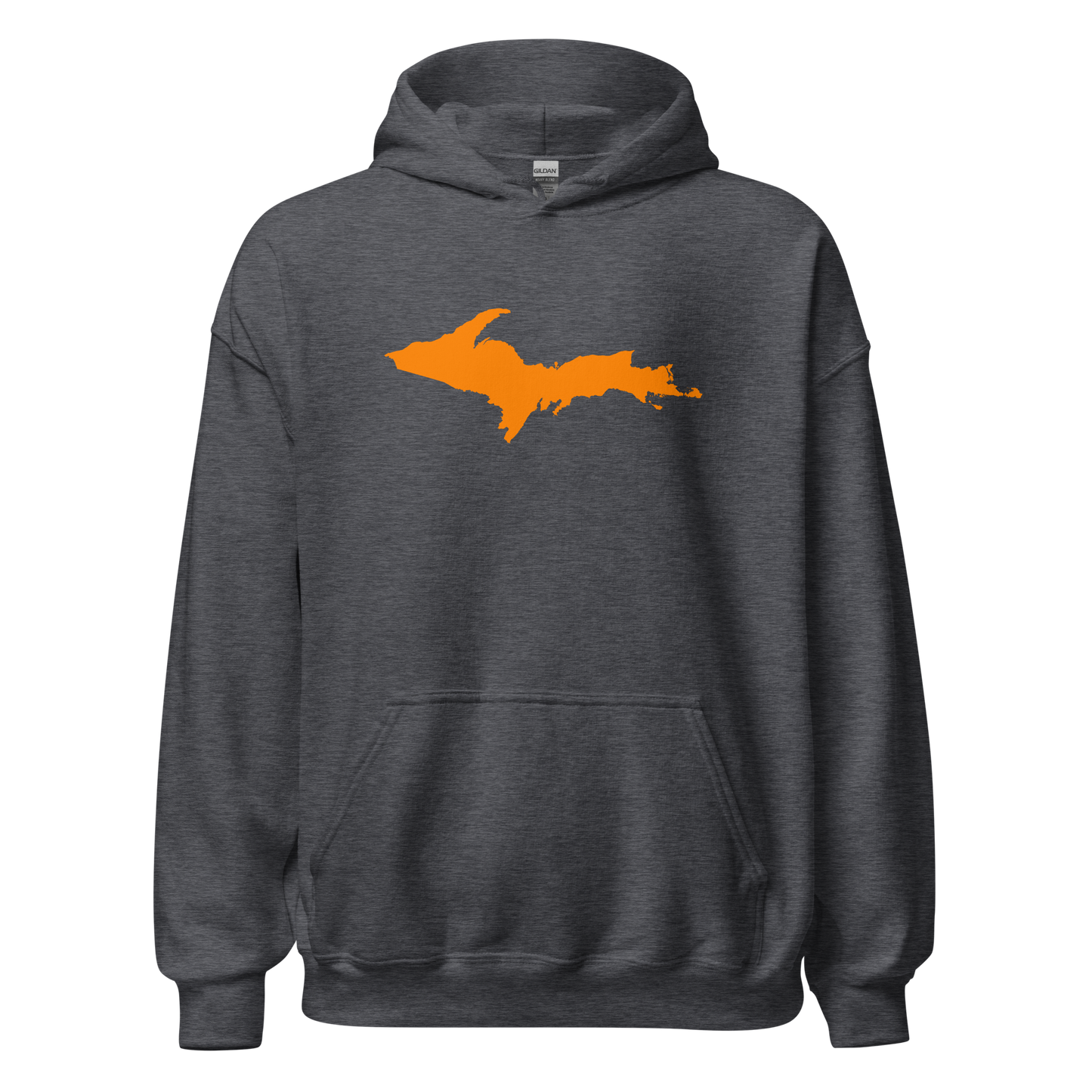 Michigan Upper Peninsula Hoodie (w/ Orange UP Outline) | Unisex Standard