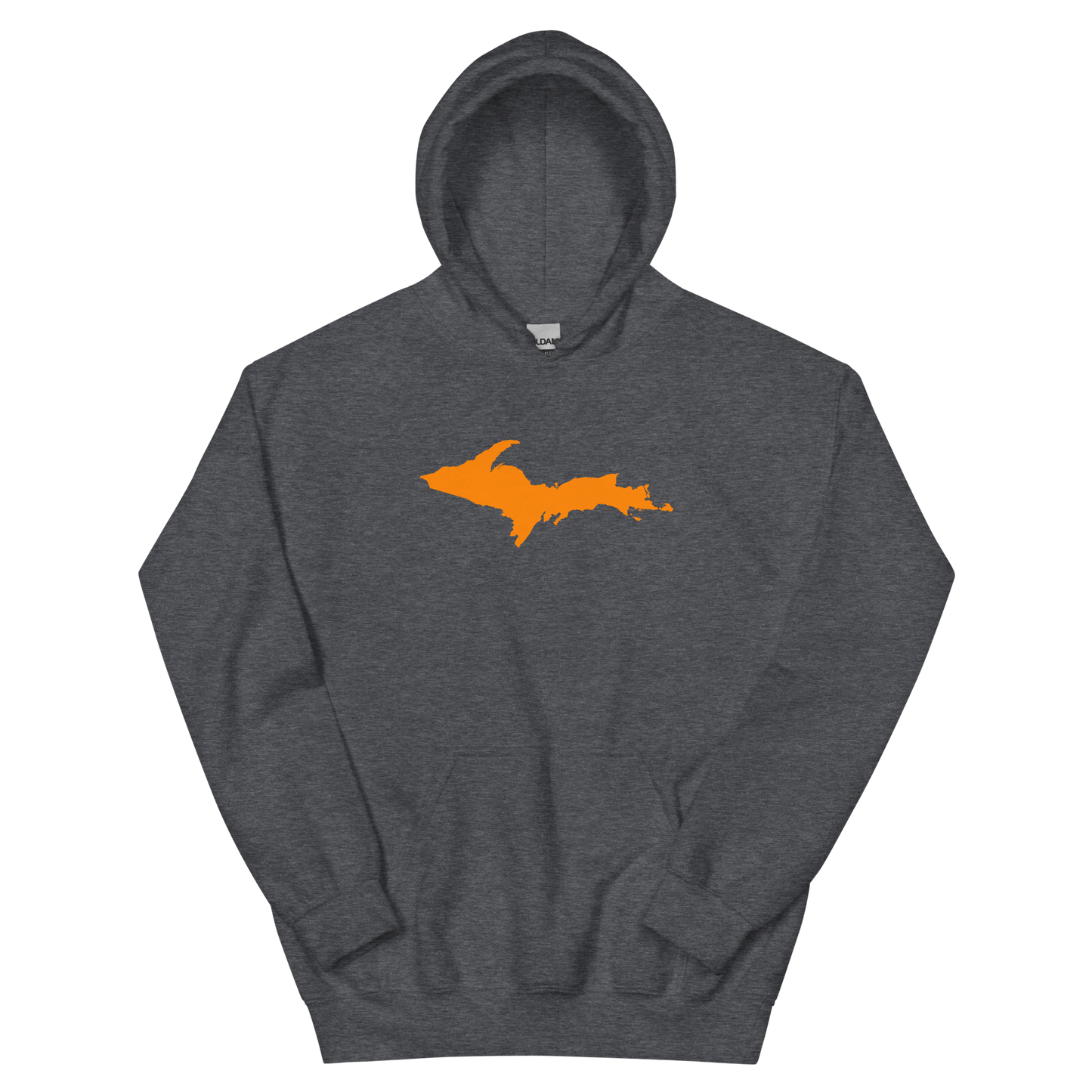 Michigan Upper Peninsula Hoodie (w/ Orange UP Outline) | Unisex Standard