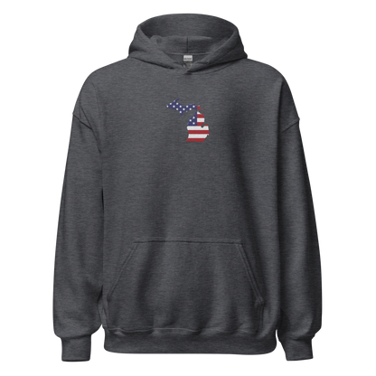 Michigan Hoodie (w/ MI USA Flag) | Unisex Standard - Emb.