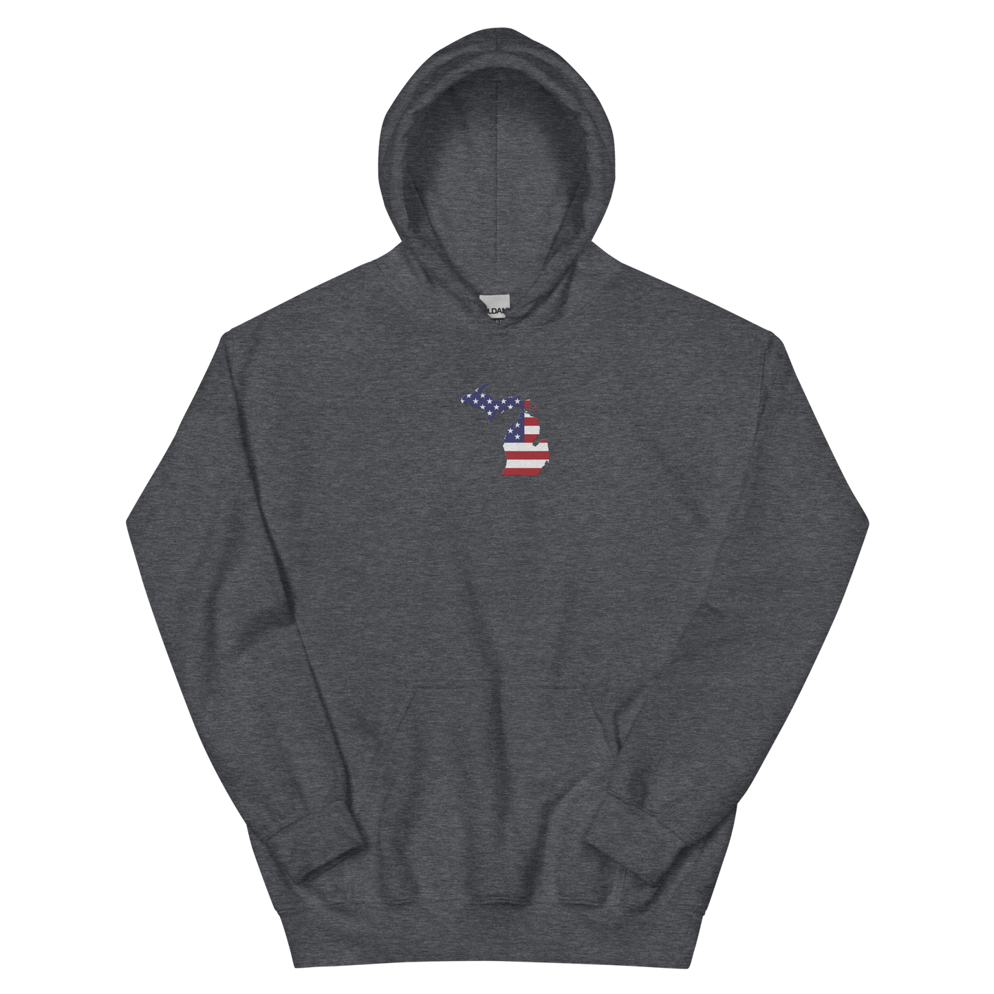 Michigan Hoodie (w/ MI USA Flag) | Unisex Standard - Emb.